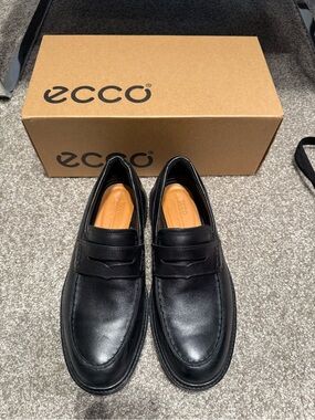 ECCO Metropole London Leather Loafers – Black – EU 40 (Unisex)